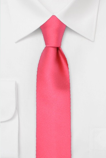 ascot-krawatte-uni-satin-koralle-aus-seide-7-5-cm-x-150-cm image 1