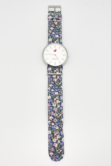 hemley-armbanduhr-blumen-multicolor-textilband image 1