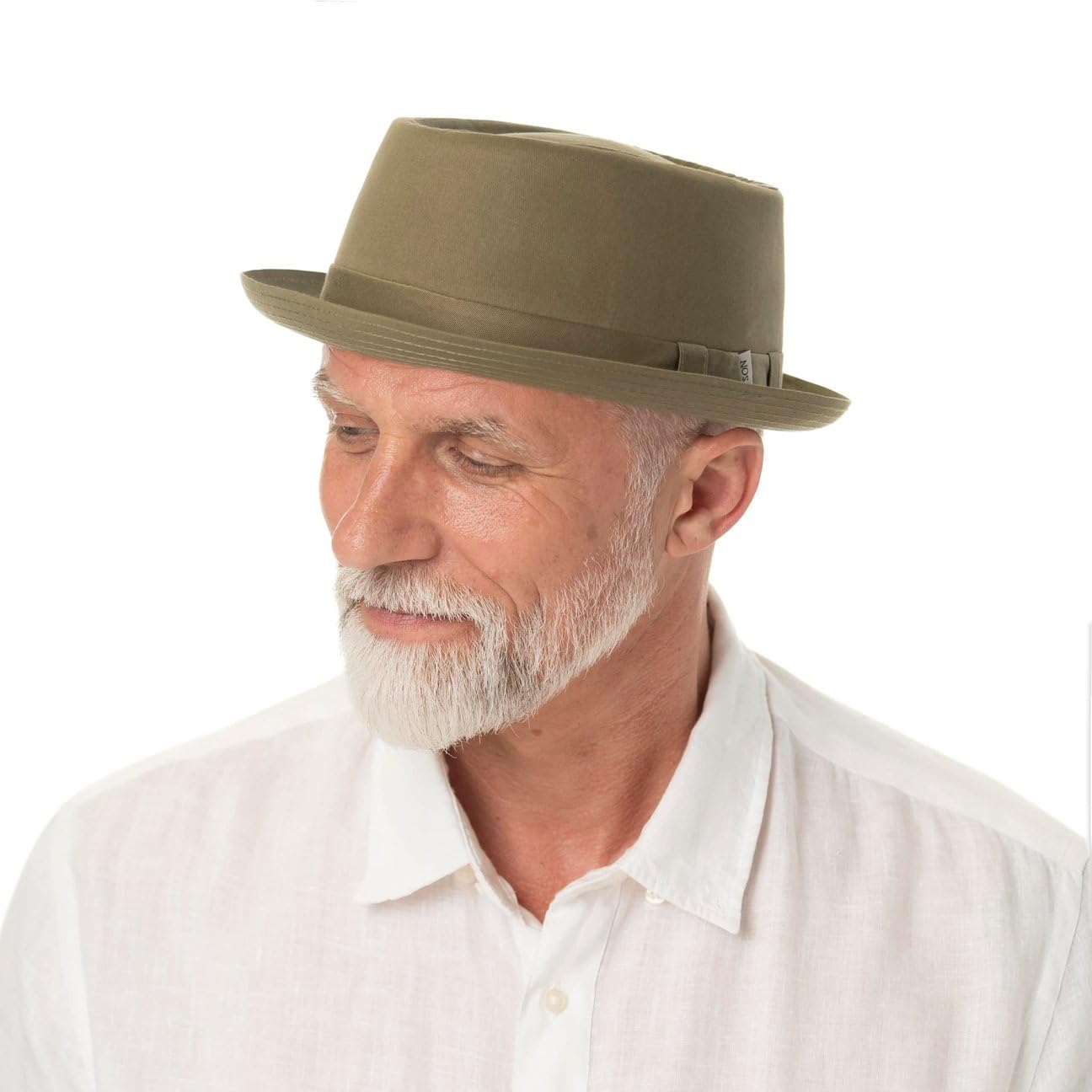 stetson-cotton-pork-pie-stoffhut-uni-made-in-italy image 2