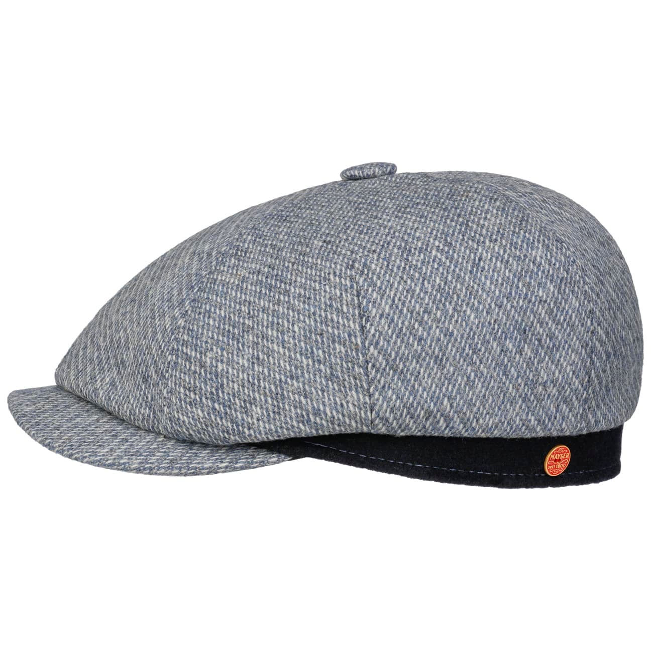 mayser-seven-contrast-edge-flatcap-7-teilige-ballonm-tze-merinowolle image 2
