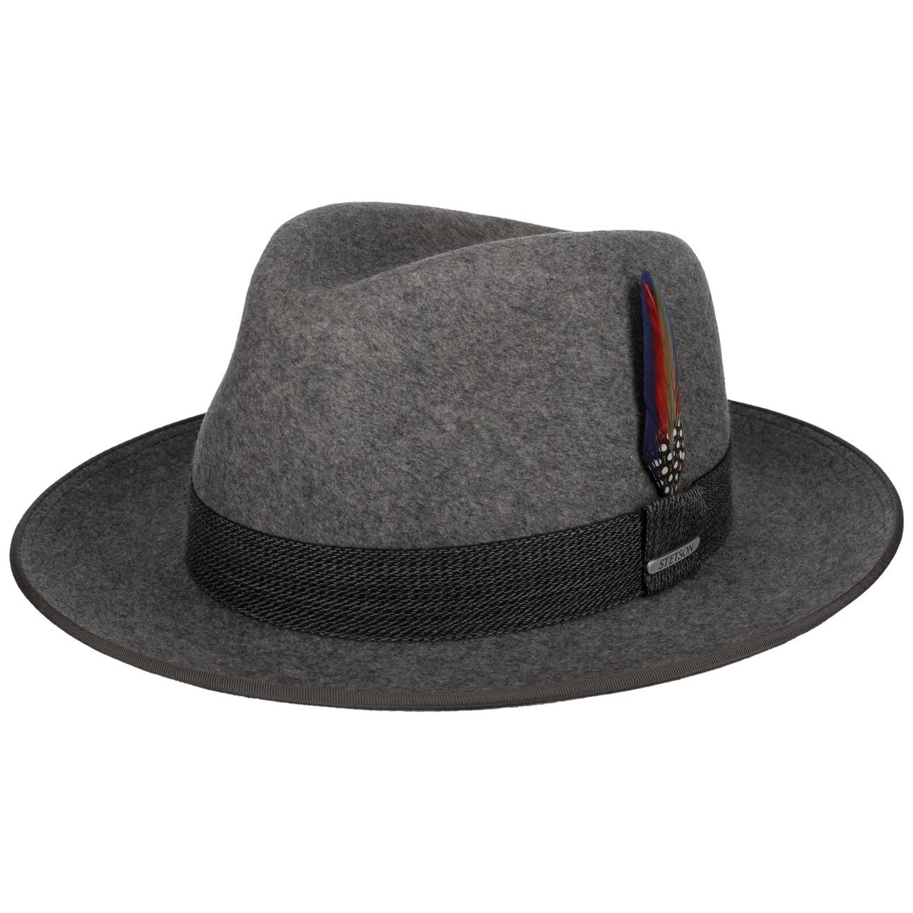 stetson-tarvenco-fedora-wollhut-player-stil-mit-feder-herren image 1