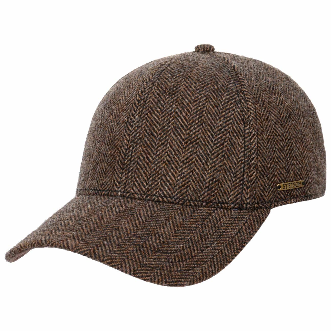 stetson-plano-wool-cap-herren-baseballcap-herringbone-mit-leder-schirmunterseite image 7