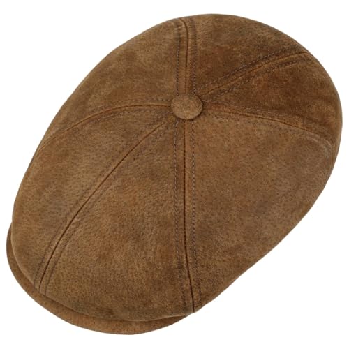stetson-6-panel-flatcap-used-look-mit-leder-schirm image 8