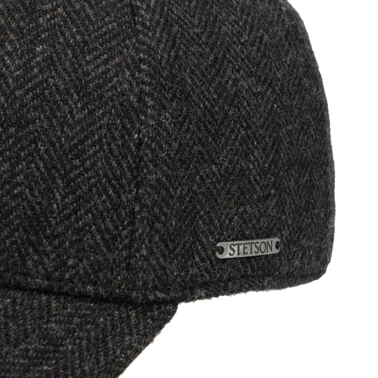 stetson-plano-wool-cap-herren-baseballcap-herringbone-mit-leder-schirmunterseite image 6