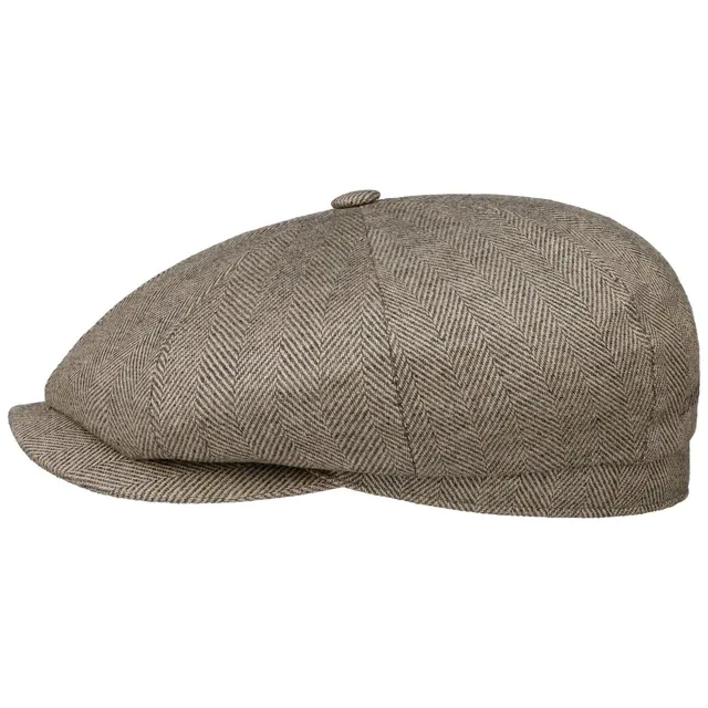 stetson-hatteras-flatcap-organic-herringbone image 1