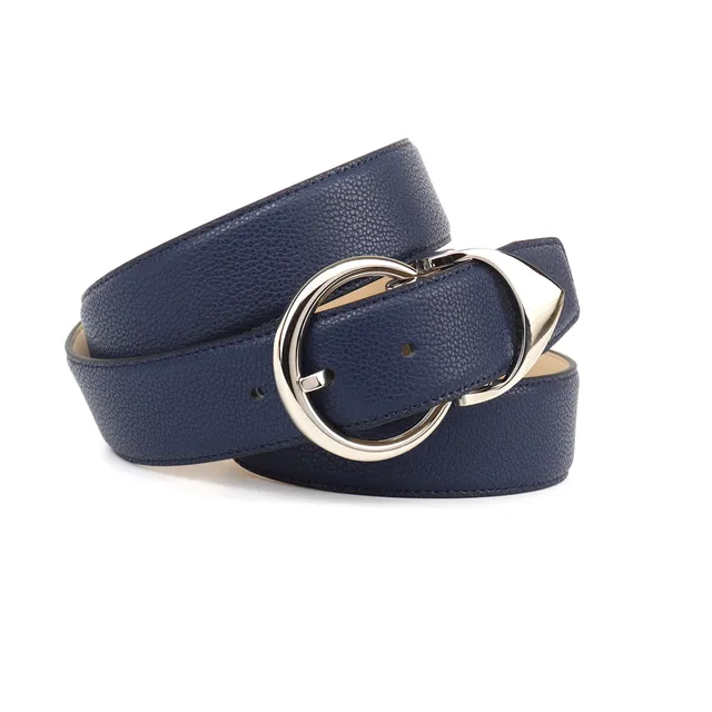 anthoni-crown-damen-lederg-rtel-royalblau-3-8-cm-silberne-dornschlie-e-1rxt80 image 1