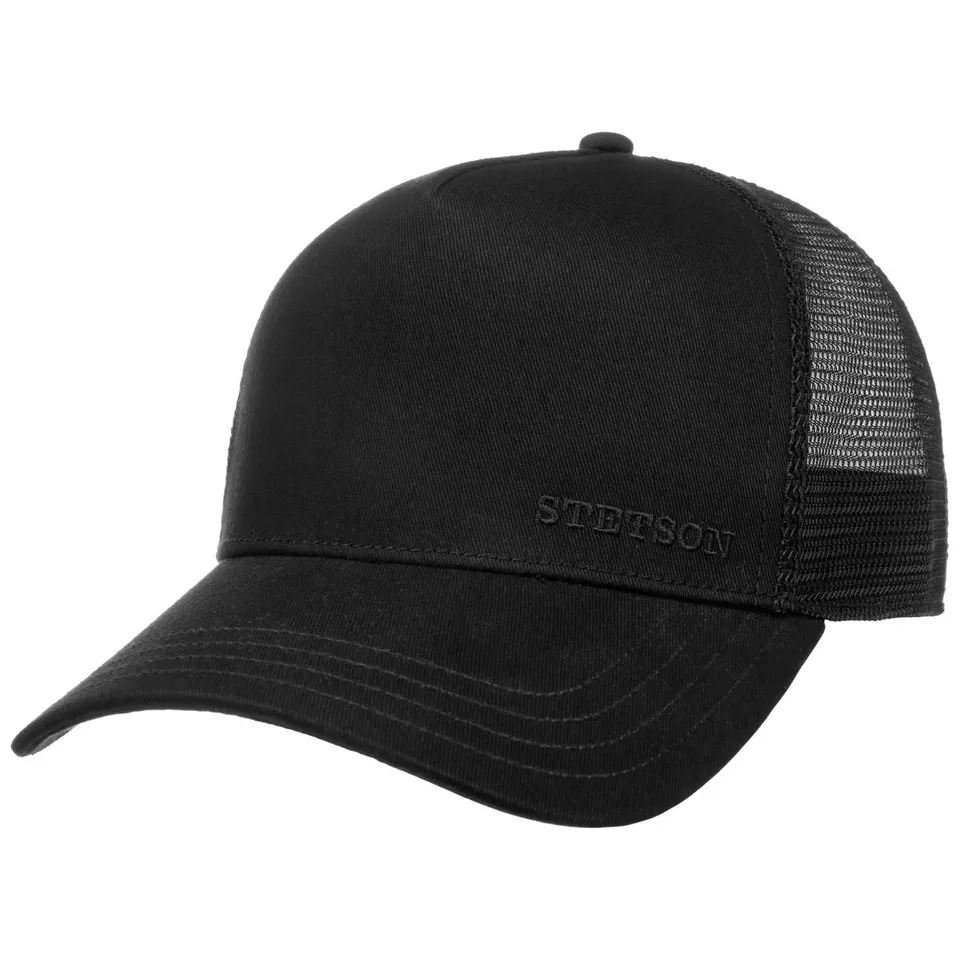 stetson-brooklin-trucker-cap-6-panel-snapback-schwarz-one-size image 1
