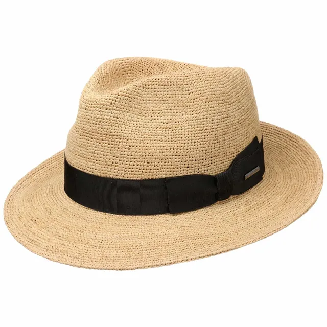 stetson-jenkins-crochet-fedora-strohhut-raffia-made-in-italy image 1