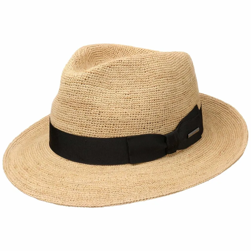stetson-jenkins-crochet-fedora-strohhut-raffia-made-in-italy image 1