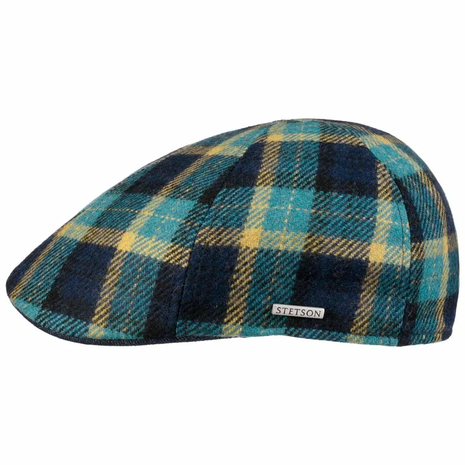 stetson-texas-genola-wool-check-flatcap-kariert-herren image 1