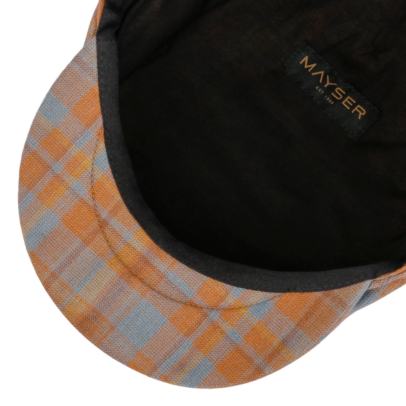 mayser-frankie-superior-wool-silk-flatcap-mit-karomuster image 4