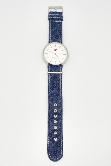 hemley-armbanduhr-ranken-jeansblau-38-mm-textilband image 1
