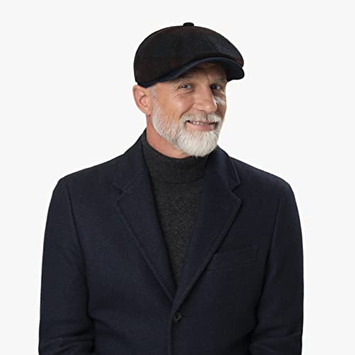 stetson-hatteras-denim-edge-flatcap-herren-braun-blau-59-cm image 7