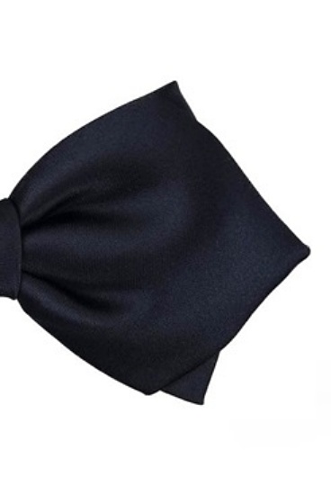 ascot-schleife-uni-satin-spitz-marine-seide-form-napoli-verstellbar image 1