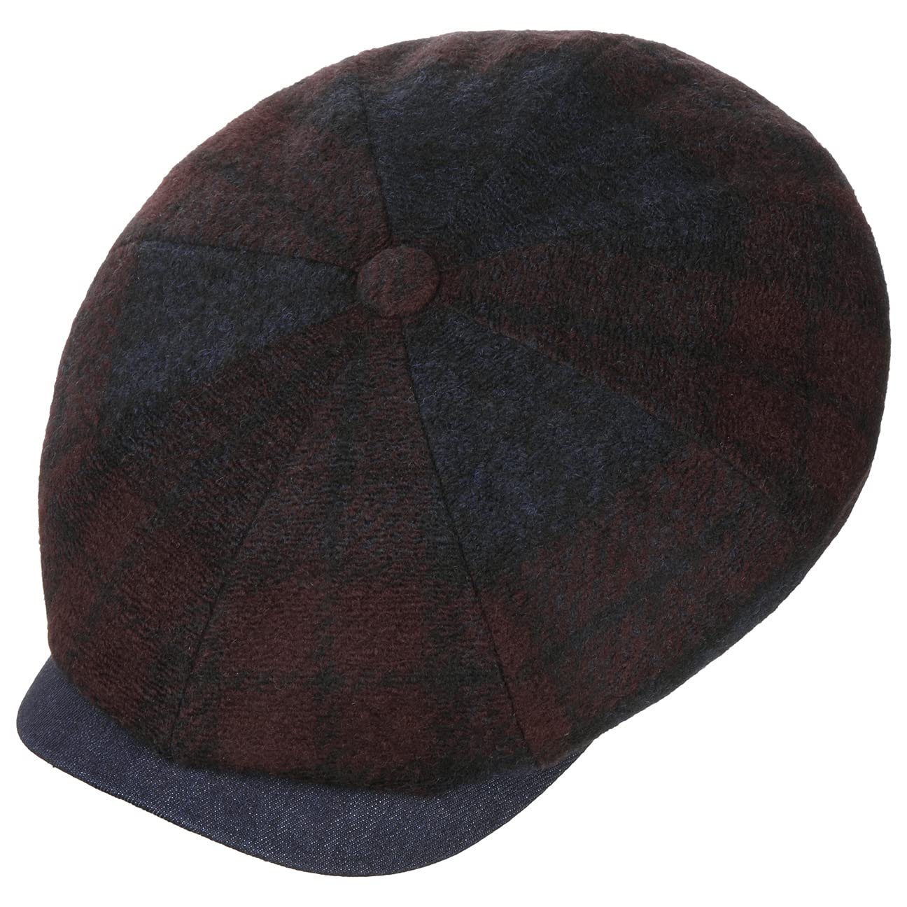 stetson-hatteras-denim-edge-flatcap-herren-braun-blau-59-cm image 3