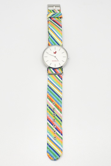 hemley-armbanduhr-streifen-multicolor-textilband-38-mm image 1