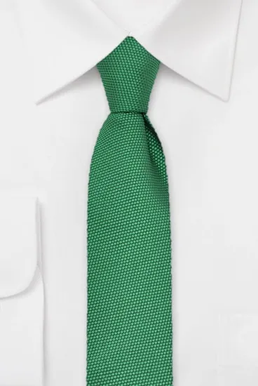 ascot-krawatte-uni-strukturiert-gr-n-seide-7-5x150-cm image 1