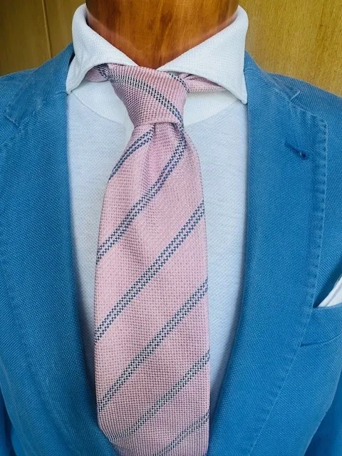 ascot-seidenkrawatte-stripe-pink-blau-7-8-cm-x-150-cm image 1