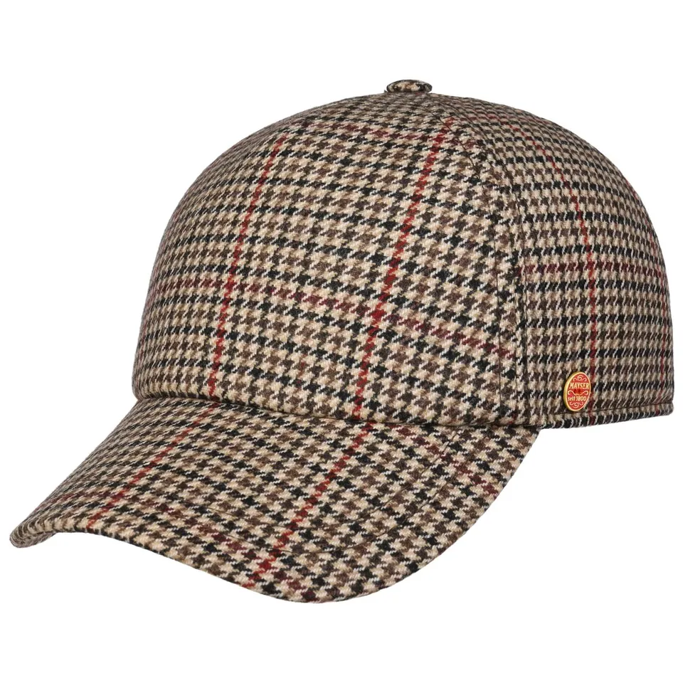 mayser-british-houndstooth-cap-baseballcap-wollmischung-strapback image 1