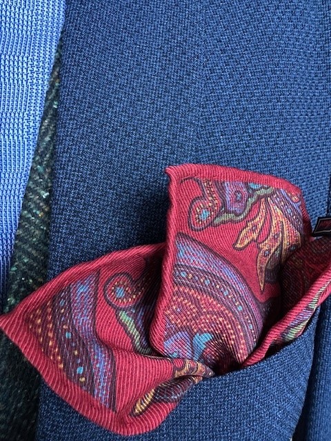 ascot-einstecktuch-100-seide-paisley-rot-blau-double-printed-33-x-33-cm image 1