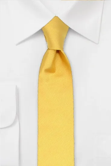 ascot-krawatte-uni-rips-gelb-seidenkrawatte-7-5-x-150-cm image 1