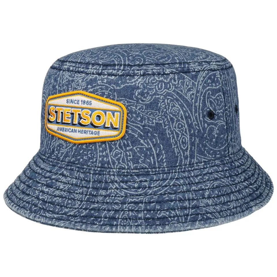 stetson-paisley-logo-bucket-hat-baumwollhut-packable-damen-und-herren image 1