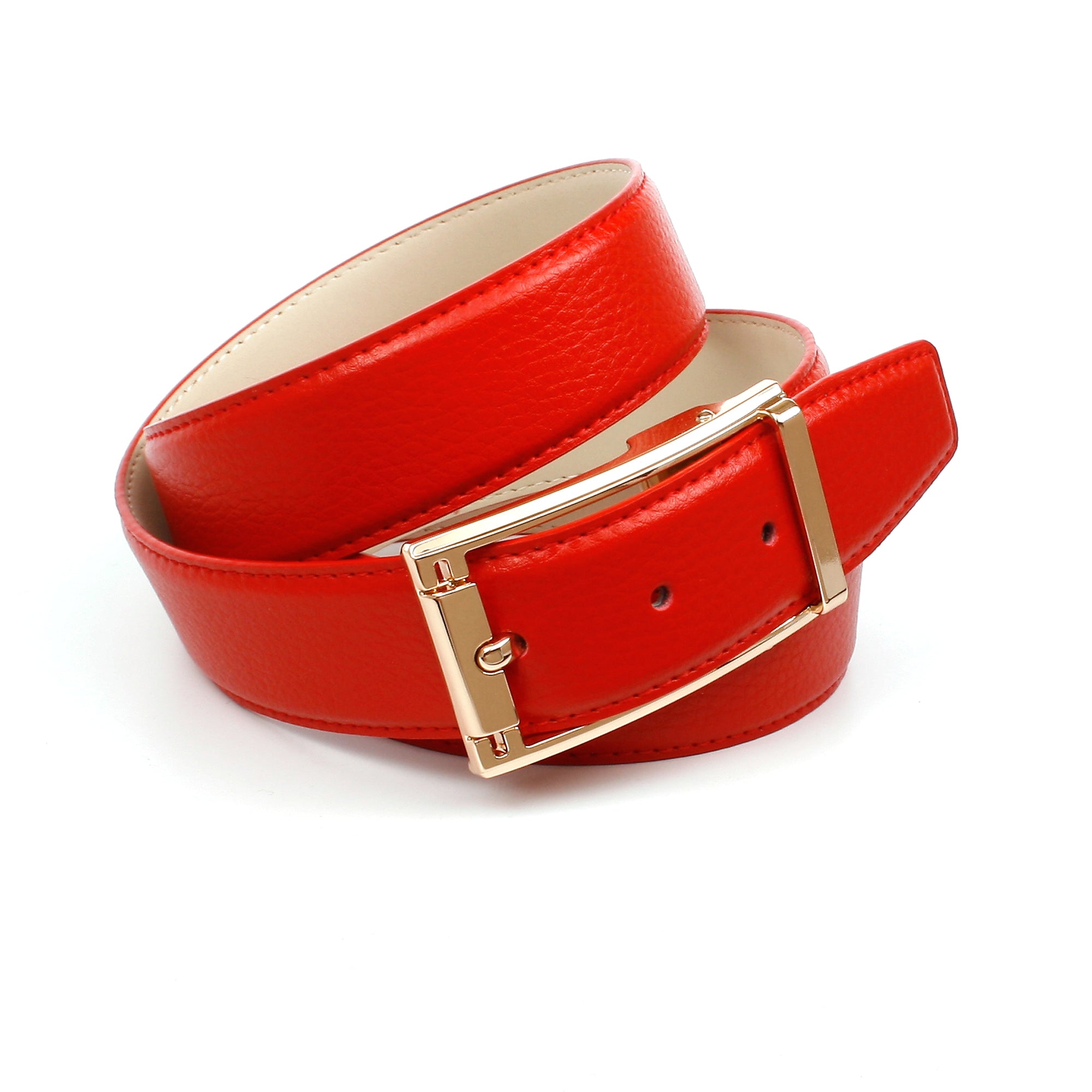 anthoni-crown-4jbt60-dameng-rtel-3-4-cm-leder-hirschpr-gung-rot-goldfarbene-schl image 1