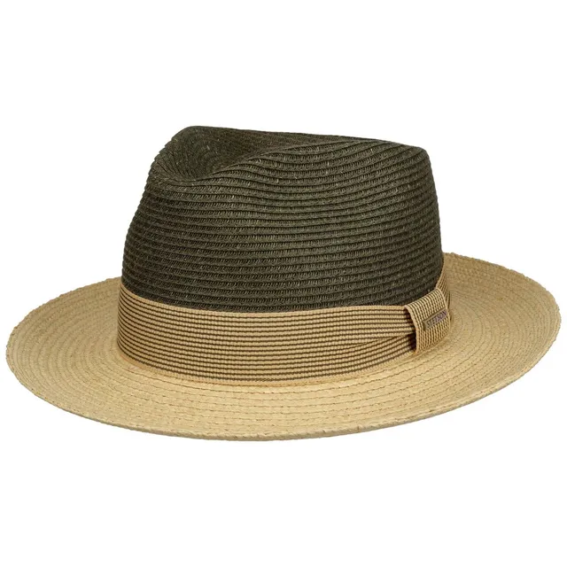 stetson-fedora-strohhut-toyo-raffia-ripsband-mehrfarbig-damen-herren image 1