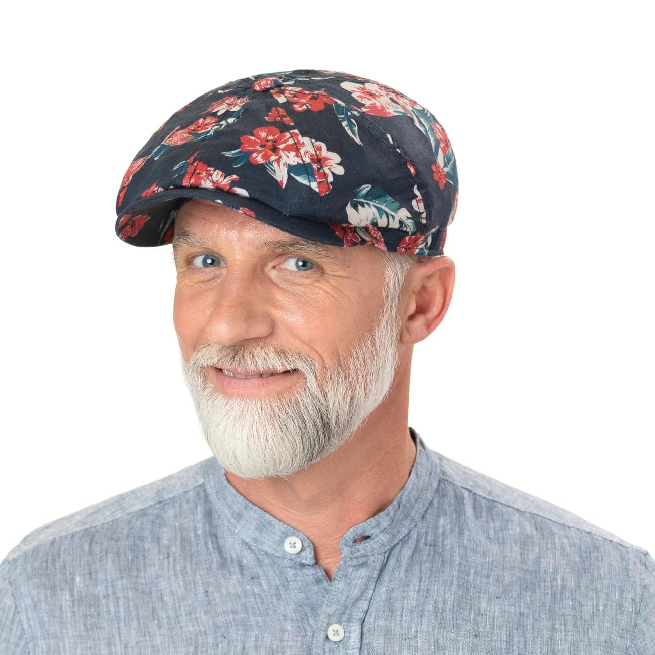 stetson-hatteras-flowlin-flatcap-leinen-gemustert-herren-damen image 3
