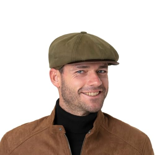 stetson-hatteras-olive-cotton-flatcap-herren-baumwoll-flatcap-mit-lederschirm image 6