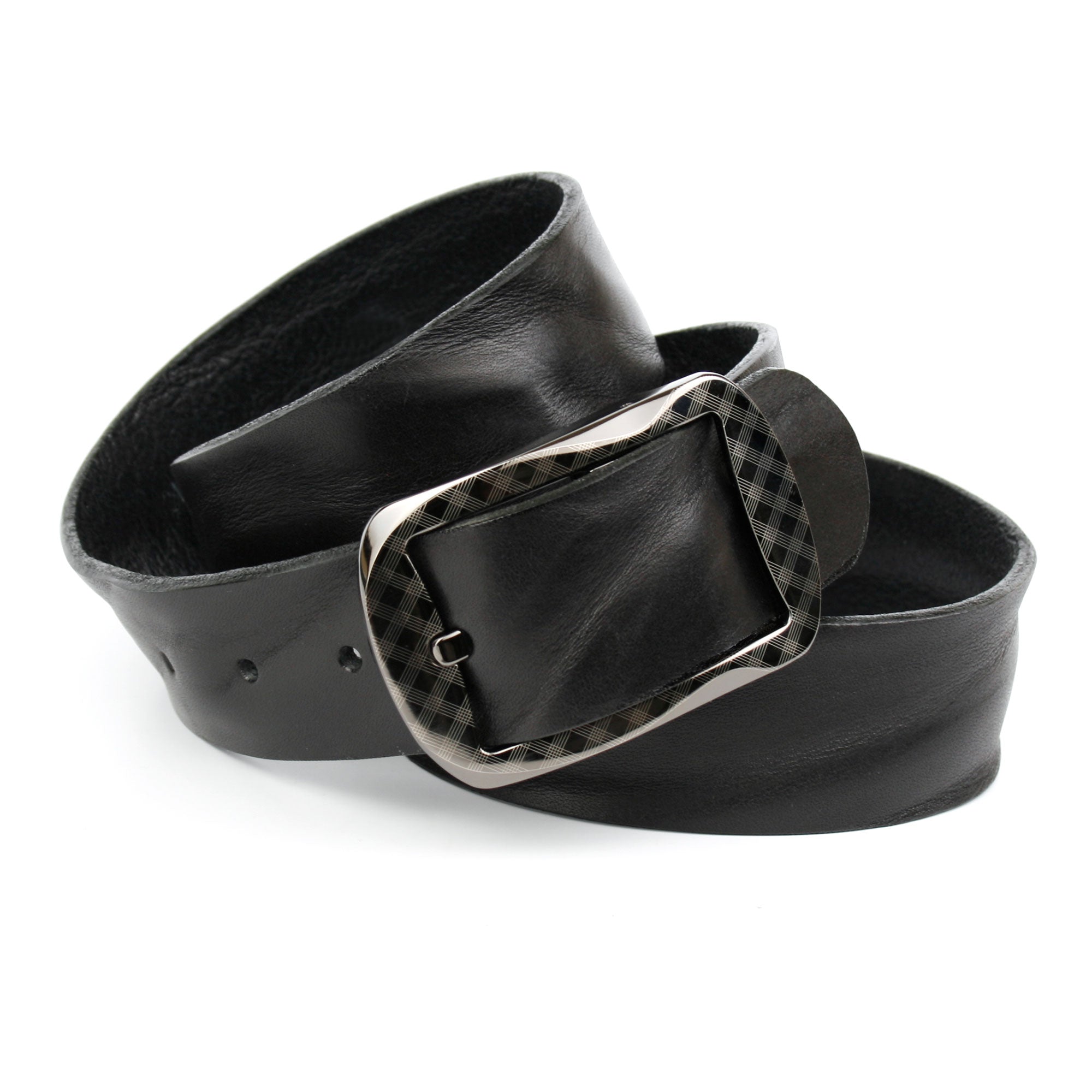anthoni-crown-vollleder-jeansg-rtel-schwarz-strukturiert-schlie-e-schwarz-metall image 1