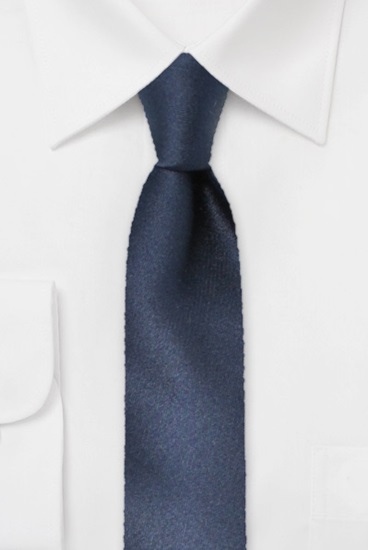 ascot-krawatte-uni-satin-marine-seidenkrawatte-7-5-x-150-cm image 1
