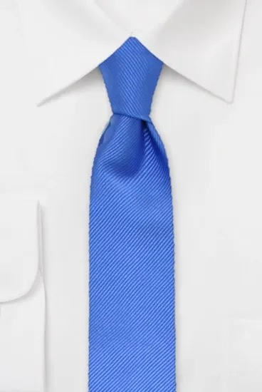 ascot-krawatte-uni-rips-blau image 1