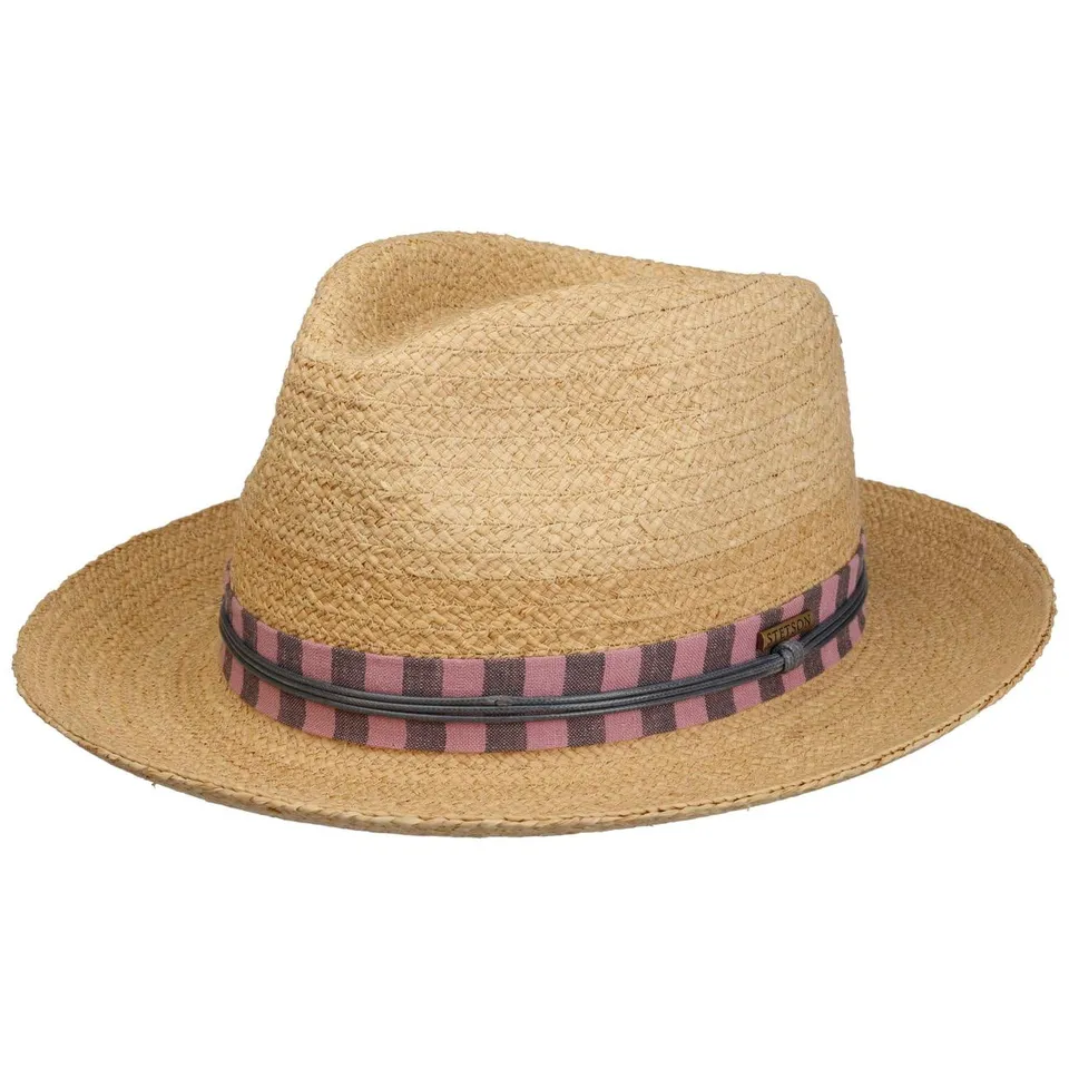 stetson-veluro-fedora-strohhut-mit-uv-schutz-40-fr-hling-sommer image 1