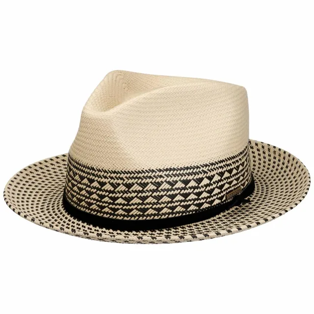 stetson-meola-twotone-fedora-strohhut-mit-uv-schutz image 1