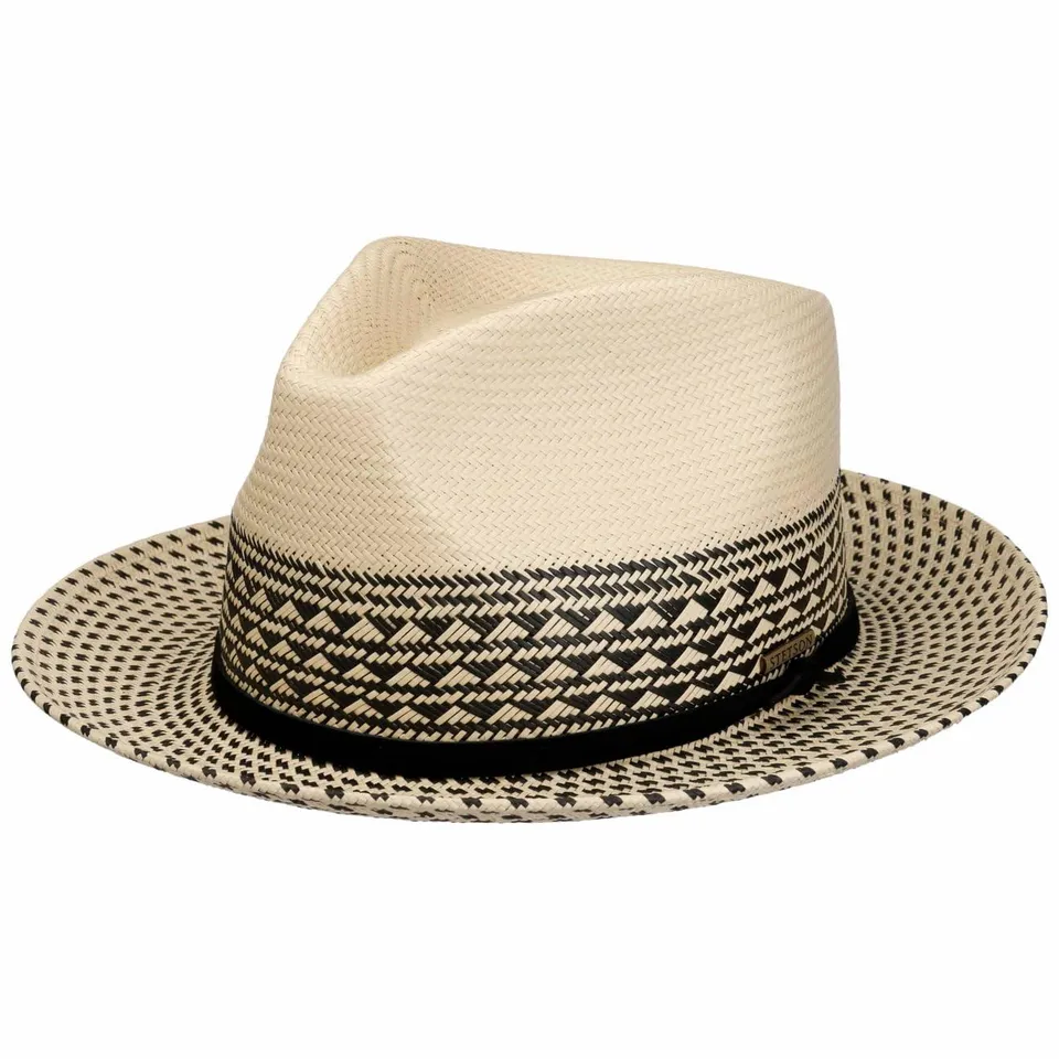 stetson-meola-twotone-fedora-strohhut-mit-uv-schutz image 1