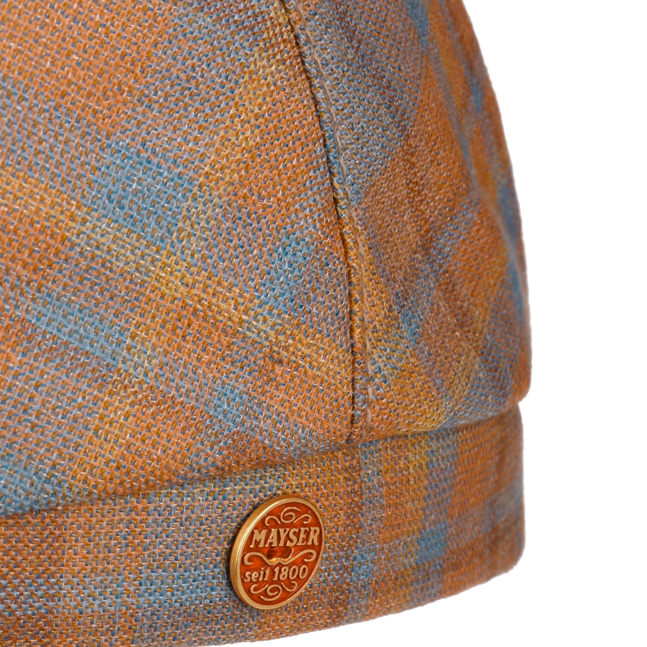 mayser-frankie-superior-wool-silk-flatcap-mit-karomuster image 5