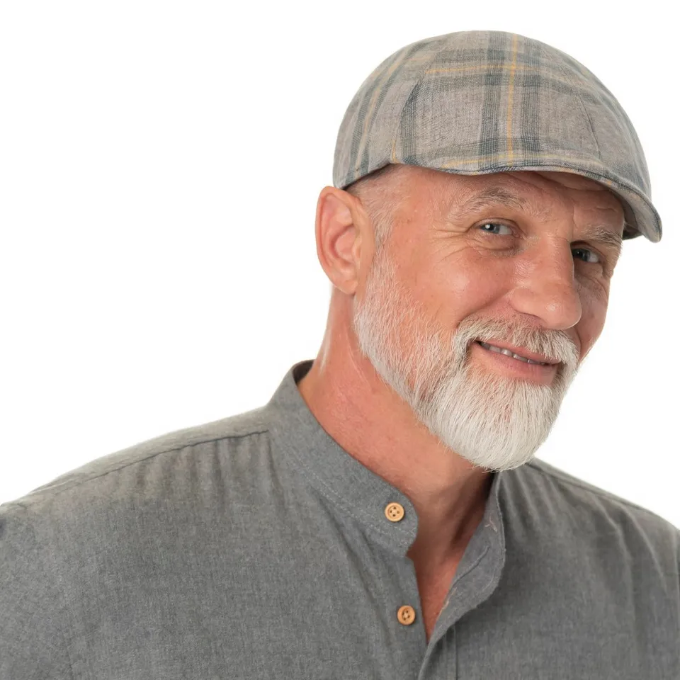 mayser-paddy-kampen-leinen-flatcap-mit-karomuster image 1