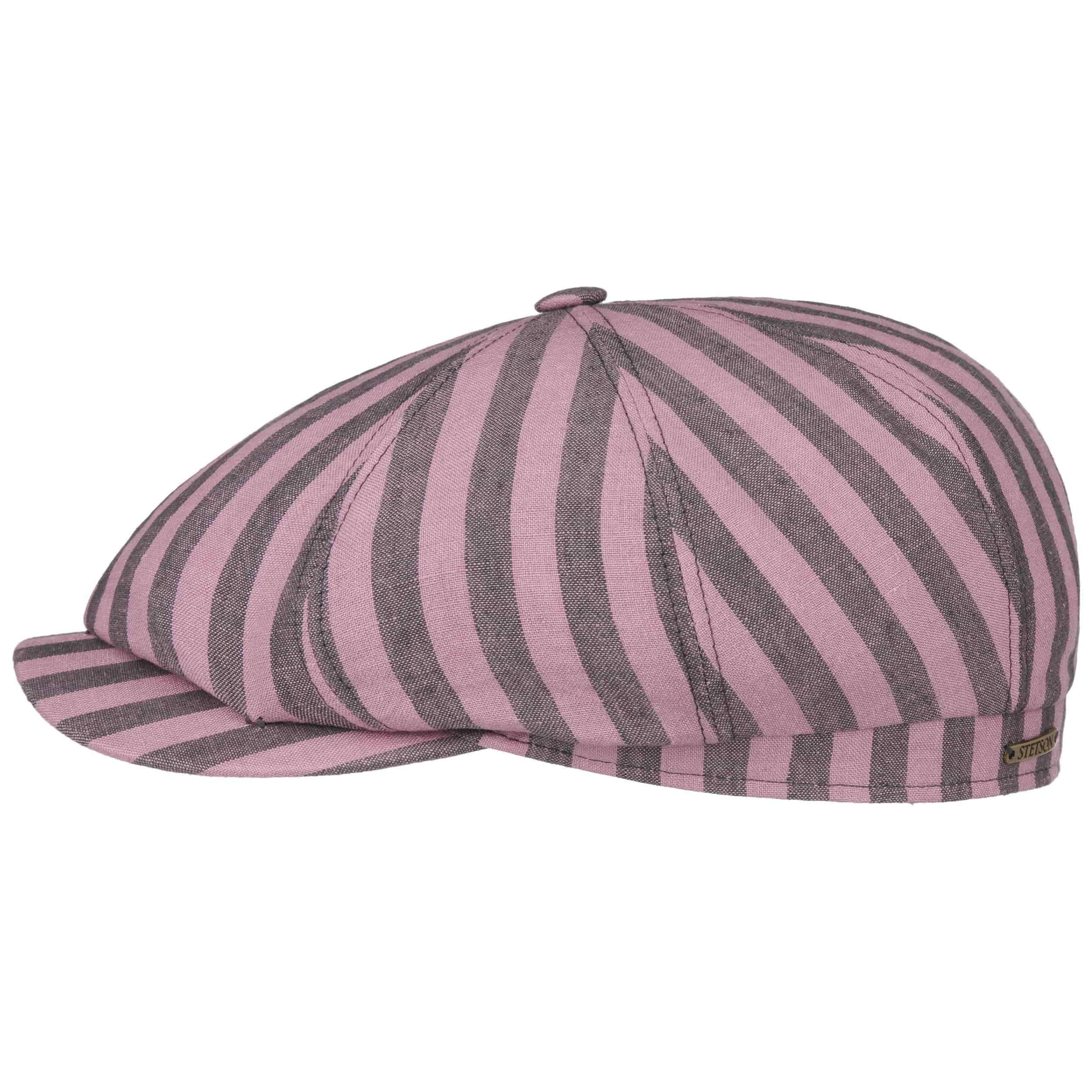 stetson-hatteras-flatcap-100-leinen-made-in-eu-streifen image 6