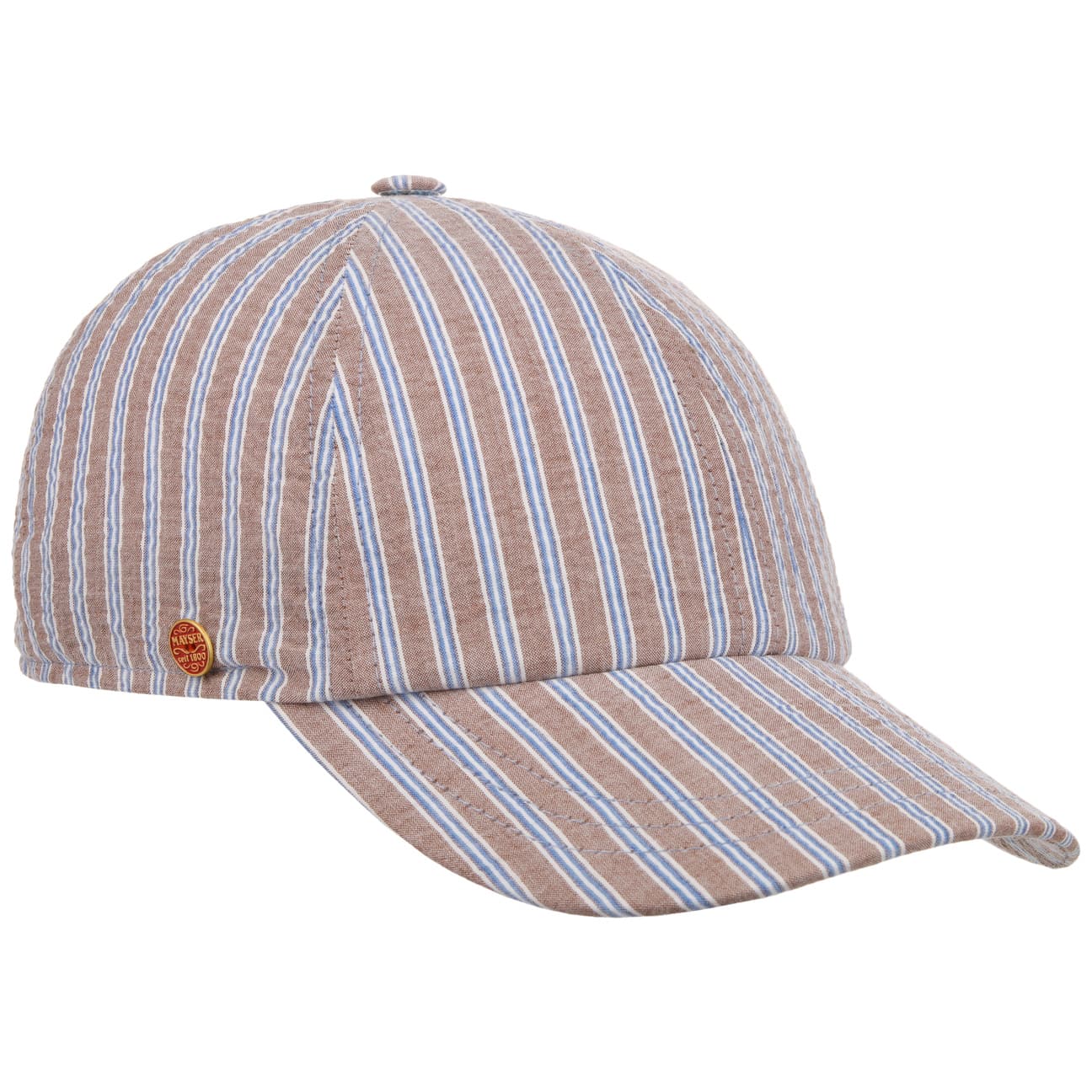 mayser-rosie-seersucker-stripes-baumwoll-cap-mit-streifen image 1