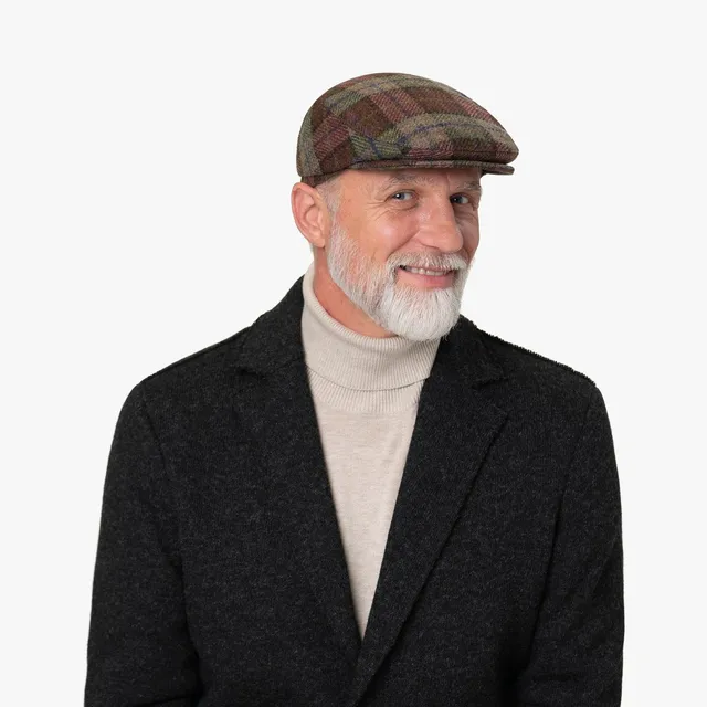 mayser-frankie-soft-shetland-flatcap-karierte-schieberm-tze-aus-reiner-schurwoll image 1