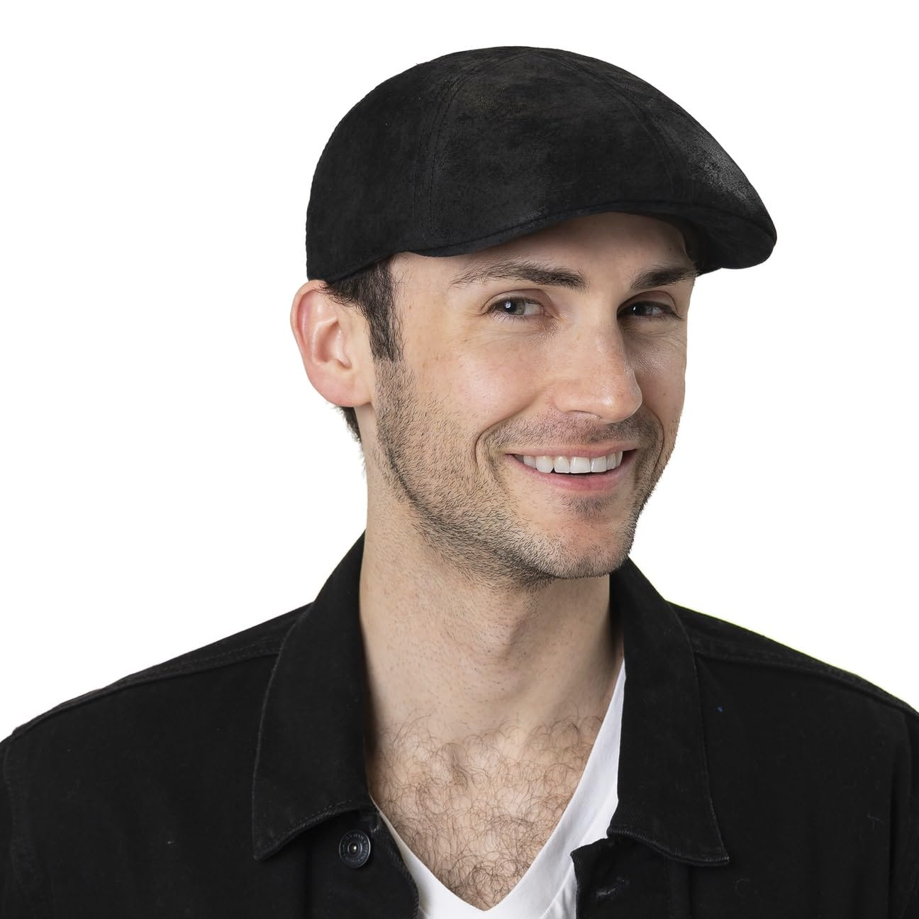 stetson-gatsby-texas-pig-skin-cap-herren-ballonm-tze-aus-echtleder-mit-futter image 2