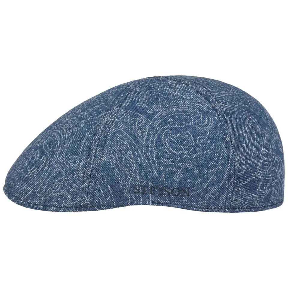 stetson-texas-denim-paisley-flatcap-aus-baumwolle-mit-uv-schutz-40-herren image 1