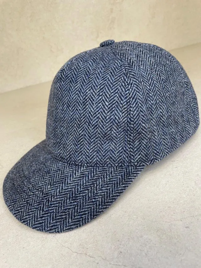 hemley-baseball-kappe-fischgrat-mittelblau-gr-e-xl-56-60 image 1