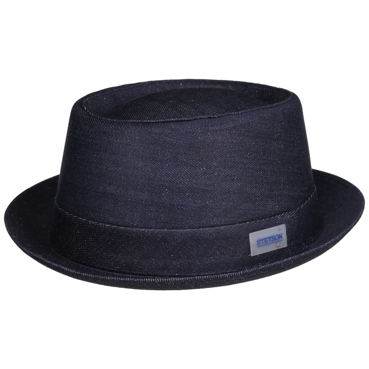 stetson-sustainable-denim-pork-pie-hut-made-in-italy image 1