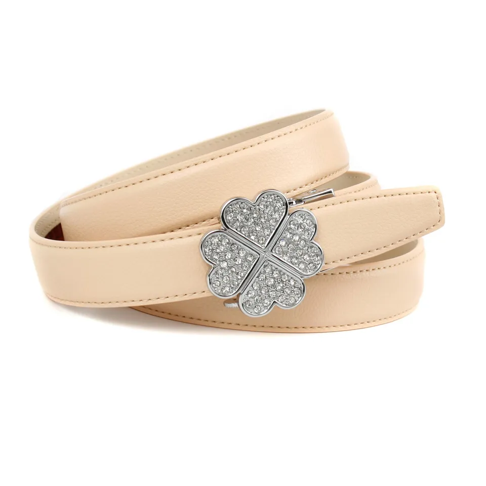 anthoni-crown-damen-automatik-g-rtel-2-5-cm-beige-mit-herz-schlie-e-und-steinen image 1