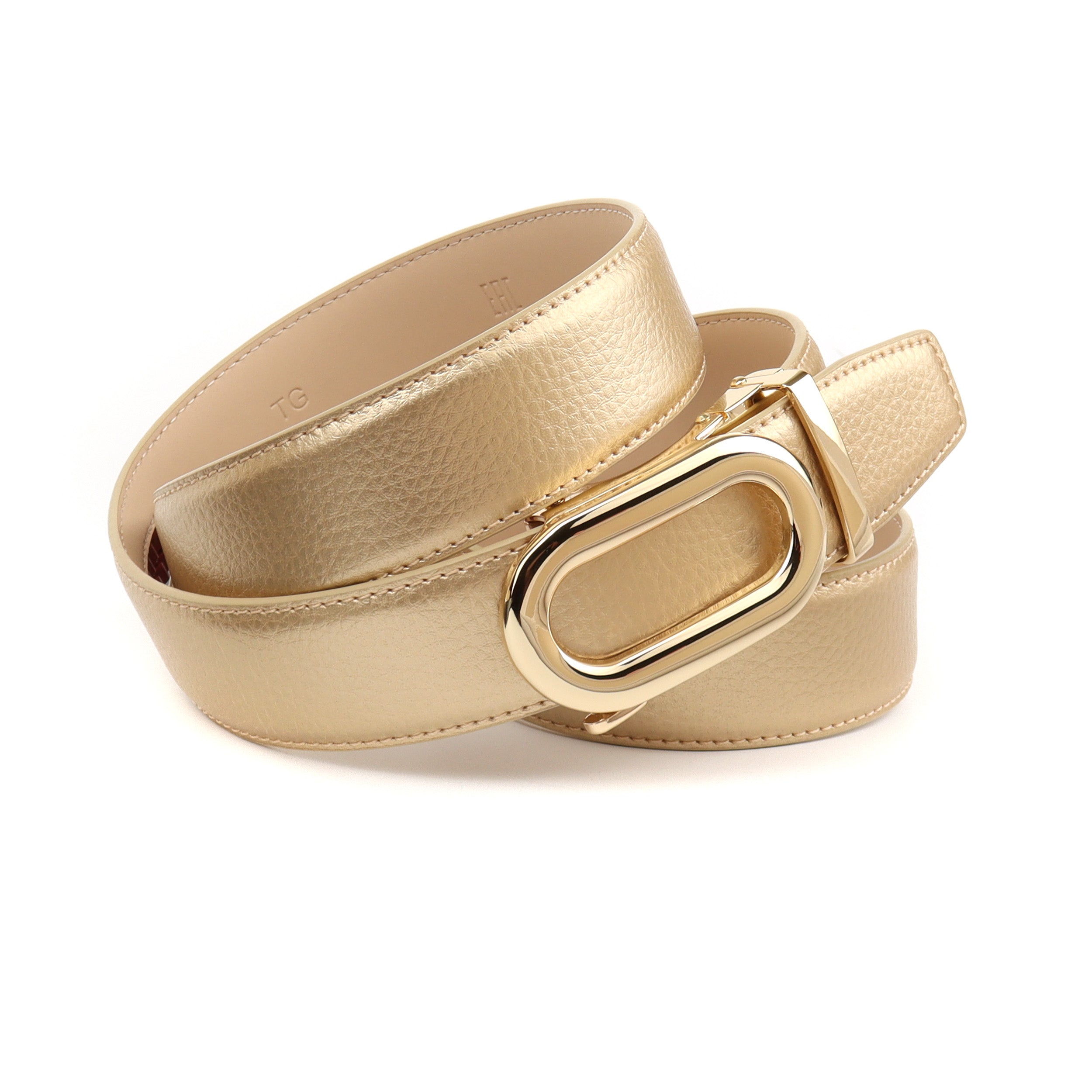 anthoni-crown-damen-lederg-rtel-4oltg-gold-3-5-cm-mit-goldener-automatikschlie-e image 1