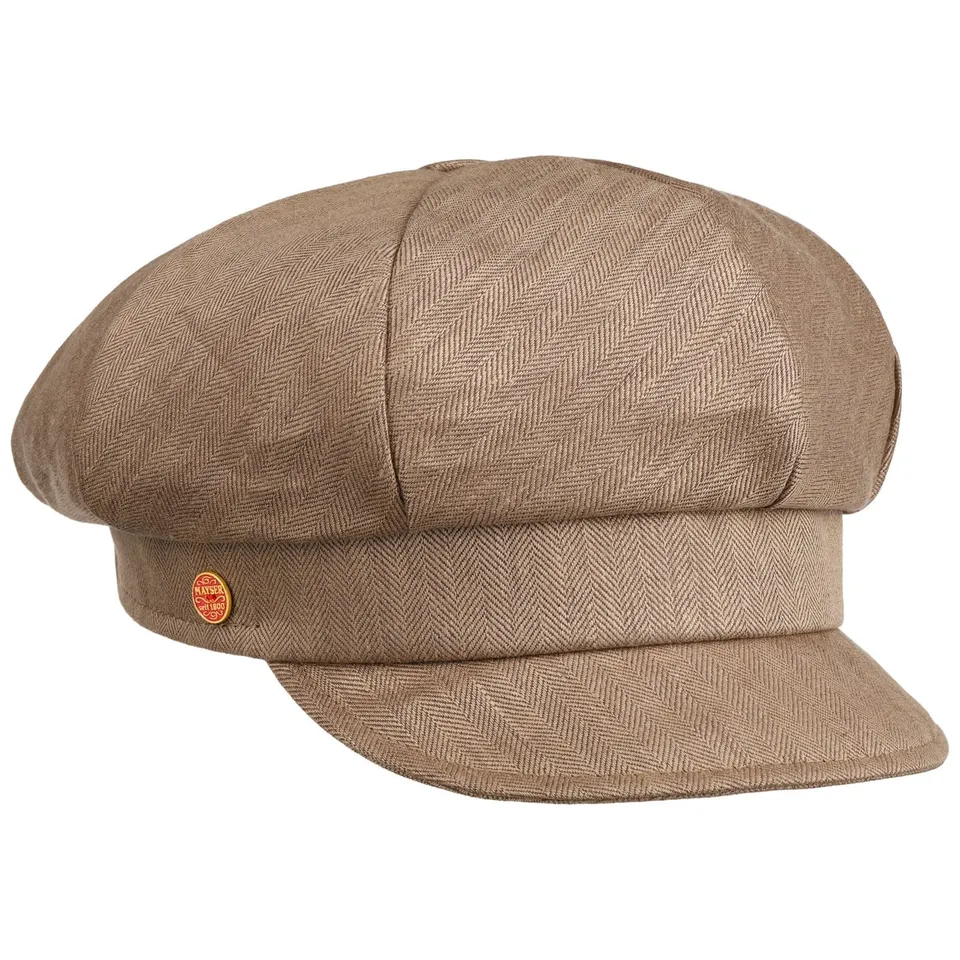 mayser-anja-herringbone-leinen-ballonm-tze-baker-boy-cap image 1
