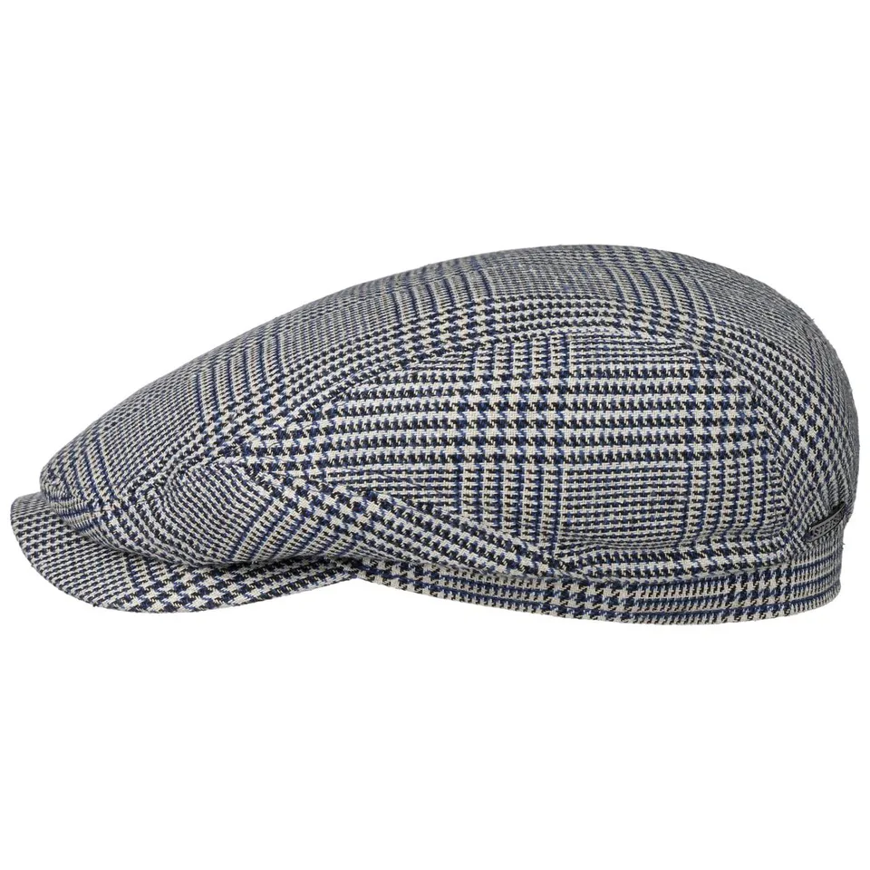 stetson-hardwick-houndstooth-flatcap-seidenmix-hahnentritt-karo-made-in-germany image 1