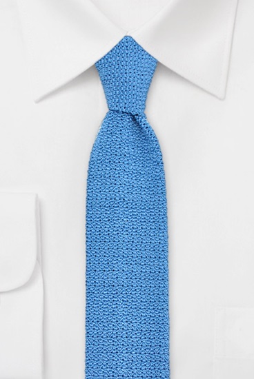 hemley-strickkrawatte-seide-uni-blau image 1